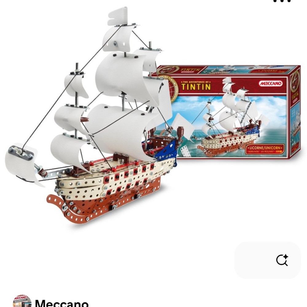 Mecca The Adventures of Tintin Unicorn Building Set - Red and White